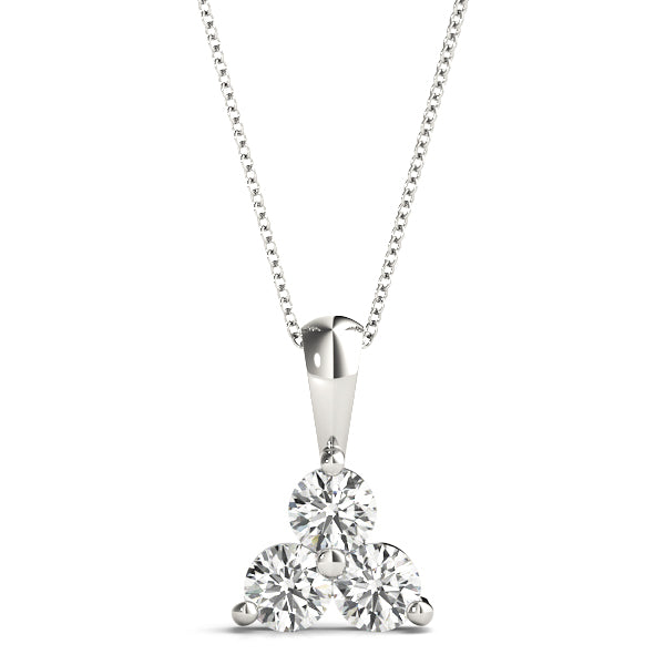 Three Favors lab-grown diamond cluster pendant, 14k gold