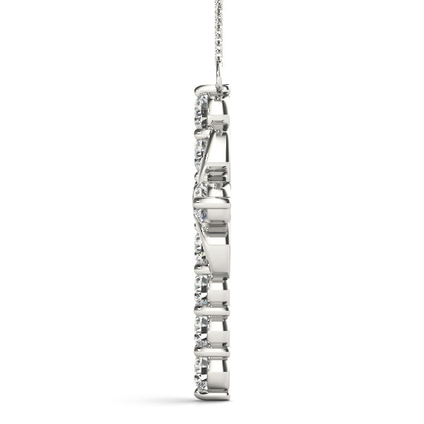 Bound Cross lab-grown diamond cross pendant, 14k gold
