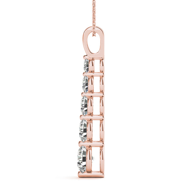 Dawn Drop lab-grown diamond drop pendant, 14k gold