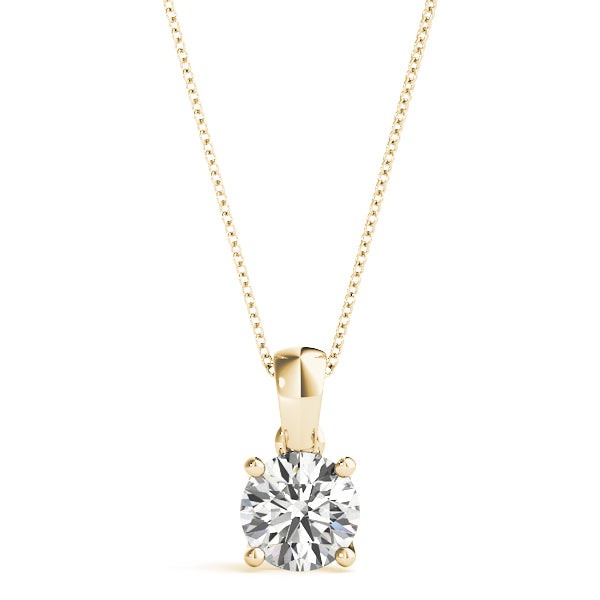 Single Dawn lab-grown diamond solitaire pendant, 14k gold