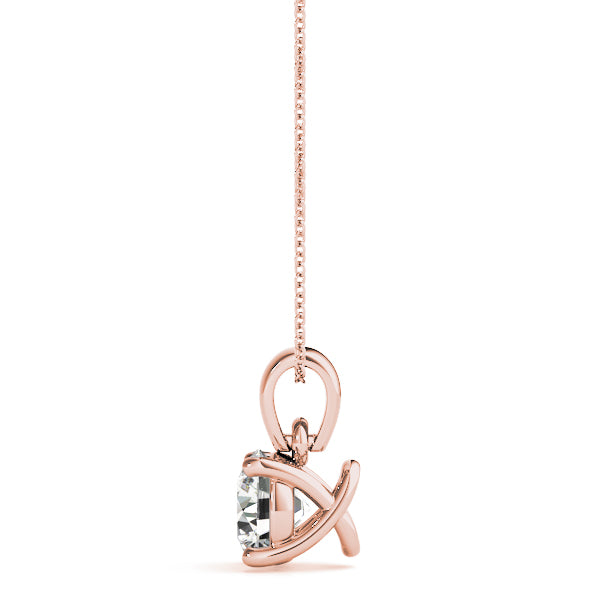 Single Dawn lab-grown diamond solitaire pendant, 14k gold