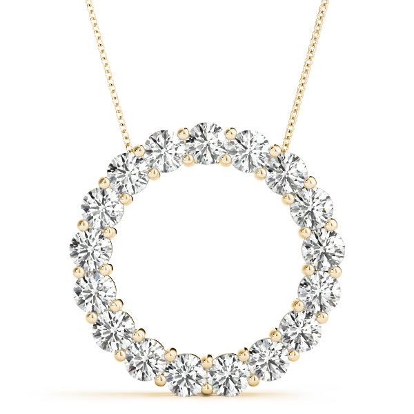 Circle Vow lab-grown diamond circle pendant, 14k yellow gold#Color_Yellow Gold
