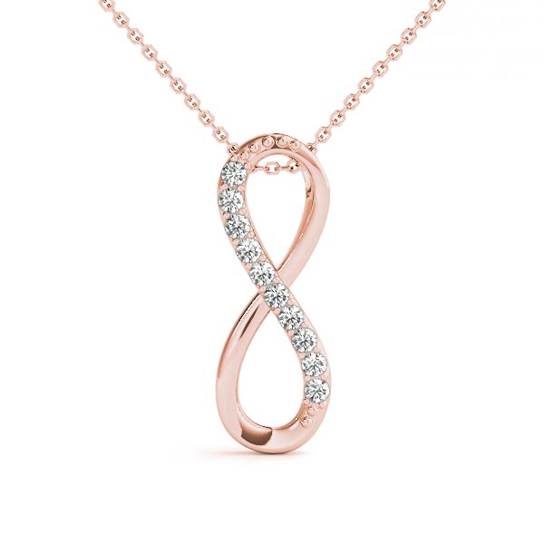 Love Vow lab-grown diamond infinity pendant, 14k gold
