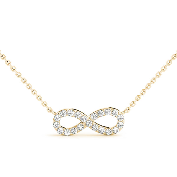 Woven Circle lab-grown diamond pendant, 14k gold