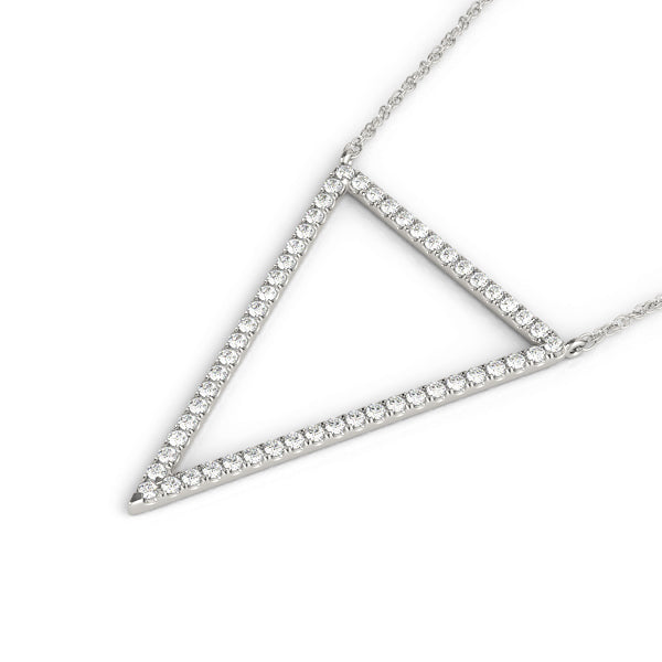Triangle Favor lab-grown diamond triangle necklace, 14k gold