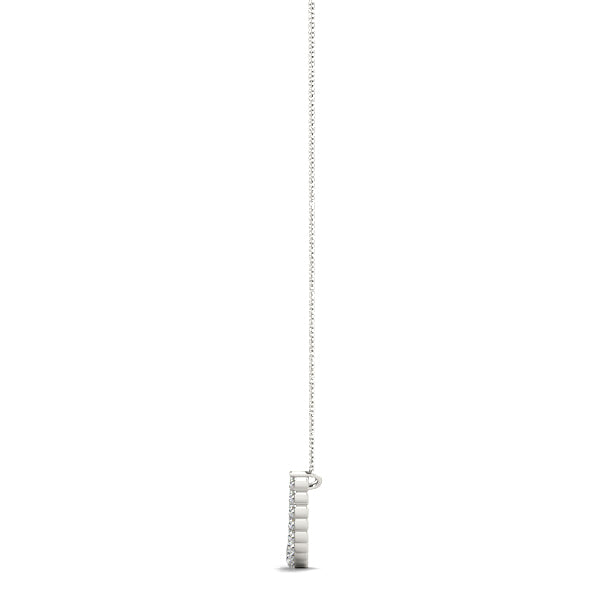 Daybreak Curve lab-grown diamond necklace, 14k white gold#Color_White Gold