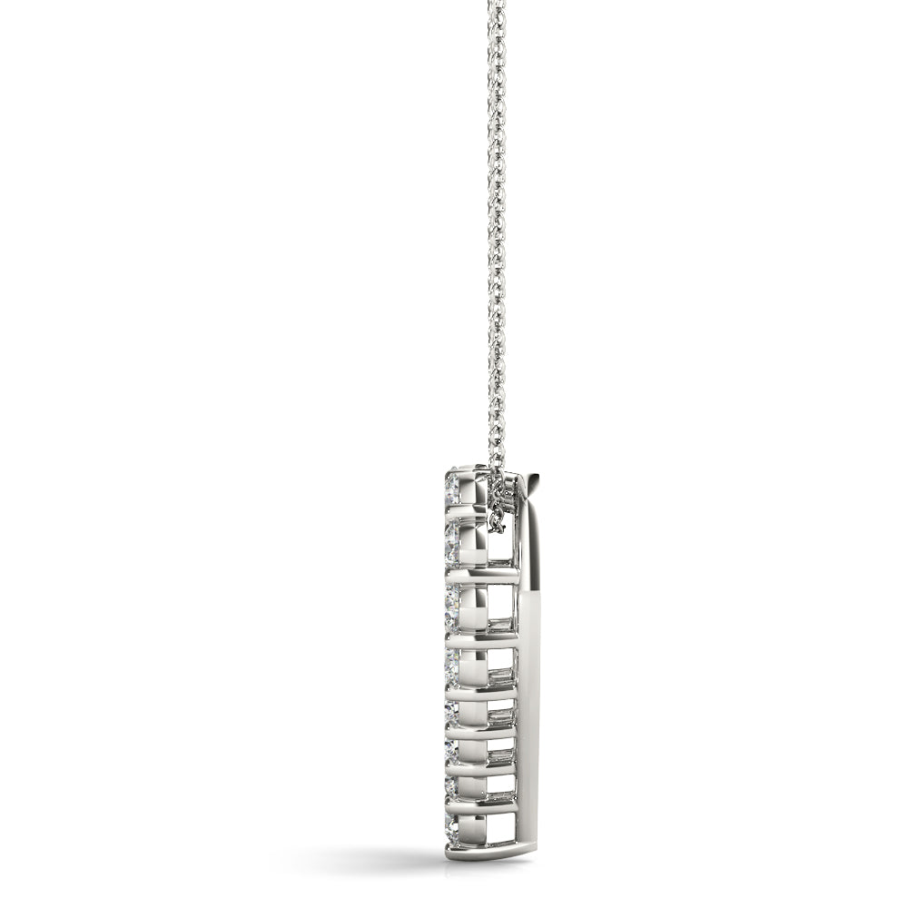 Heart Word lab-grown diamond heart pendant, 14k gold