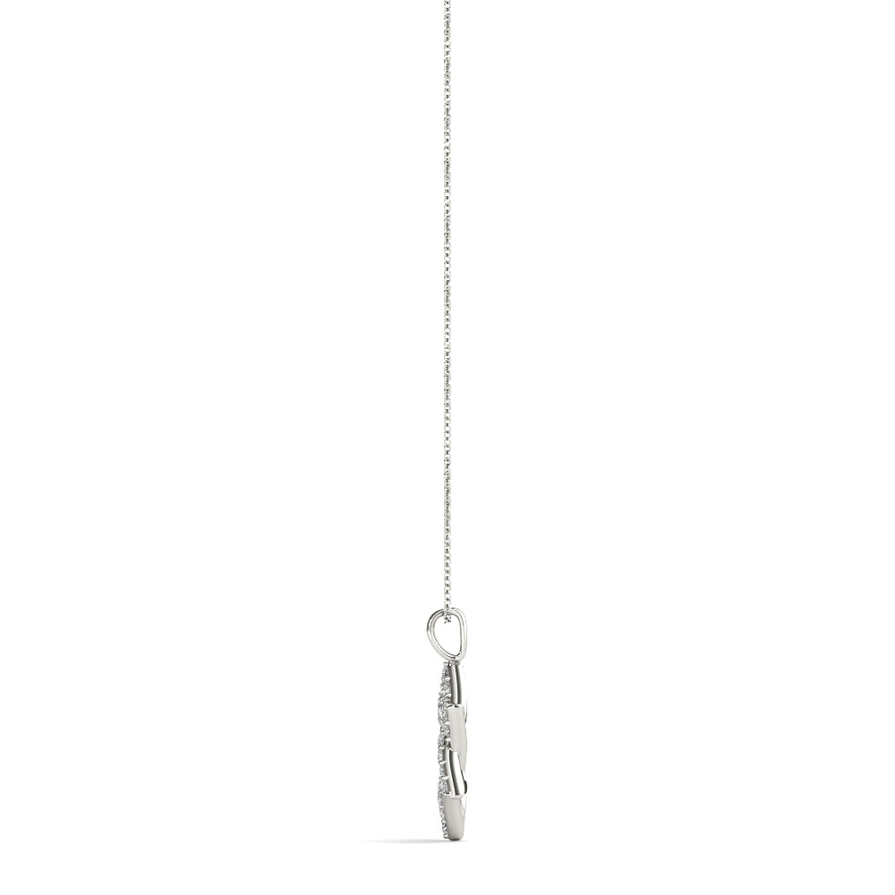 Star of David lab-grown diamond pendant, 14k white gold#Color_White Gold