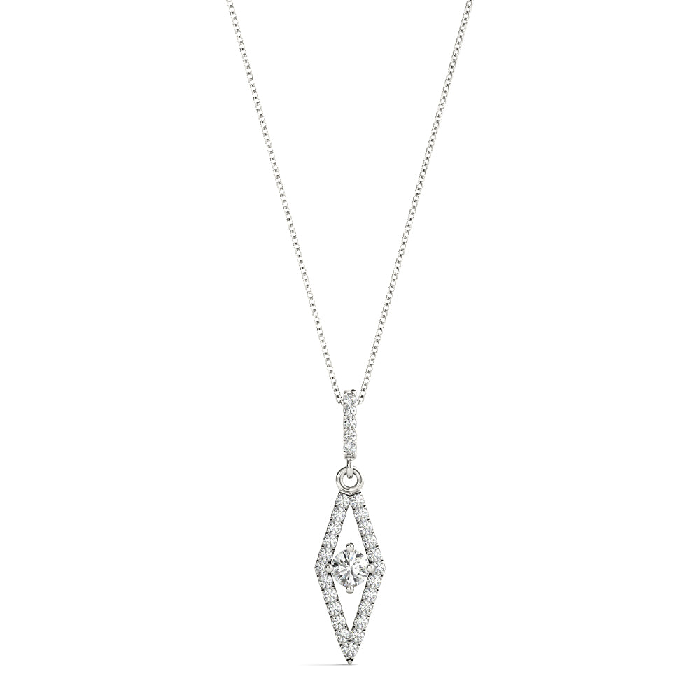 Watchful Charm lab-grown diamond eye pendant, 14k gold