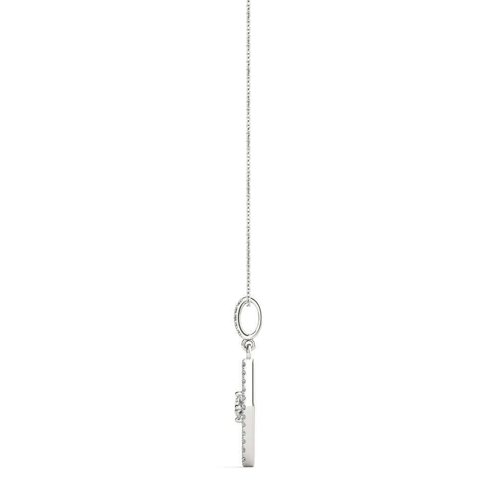 Watchful Charm lab-grown diamond eye pendant, 14k gold