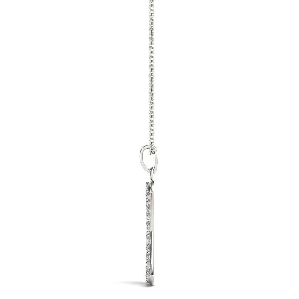 Crescent Charm lab-grown diamond crescent pendant, 14k gold