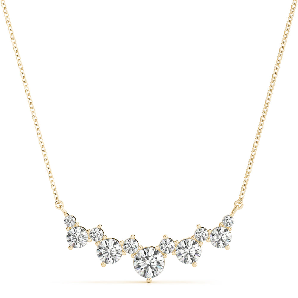 Quiet Balance lab-grown diamond necklace, 14k gold