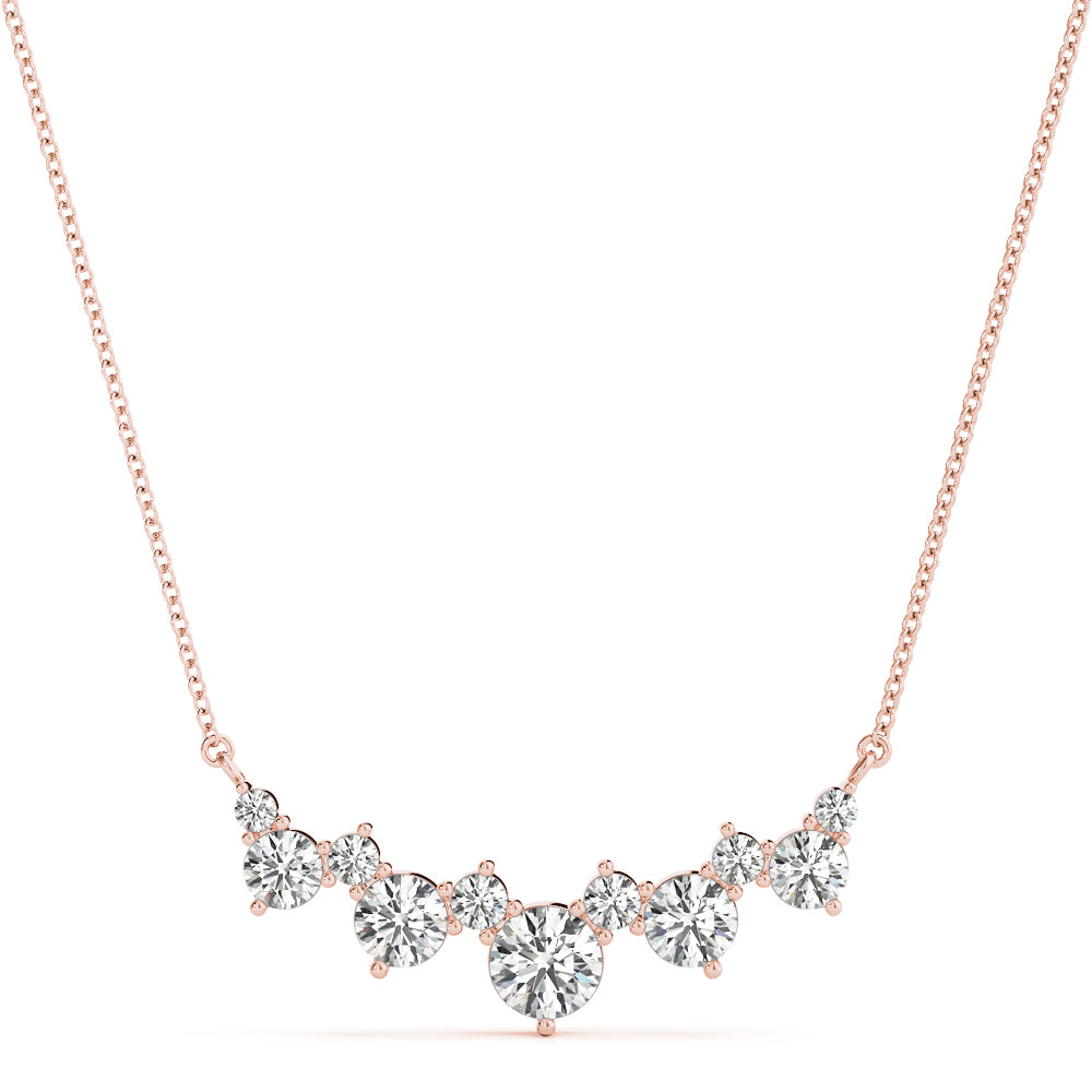 Quiet Balance lab-grown diamond necklace, 14k gold