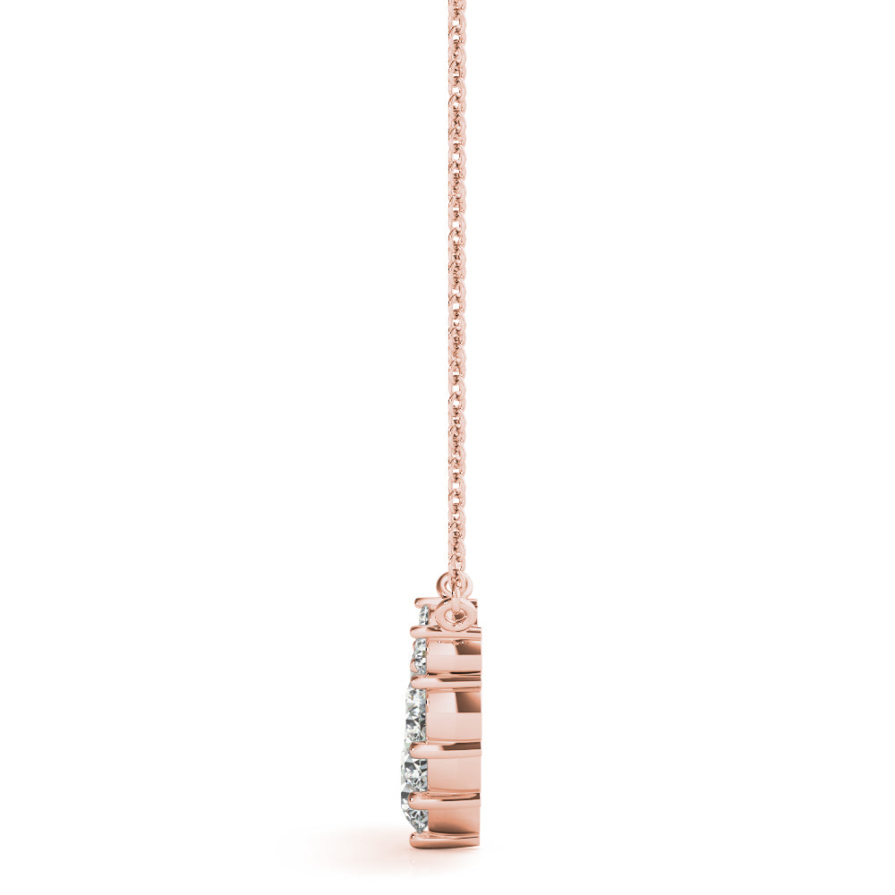 Quiet Balance lab-grown diamond necklace, 14k gold