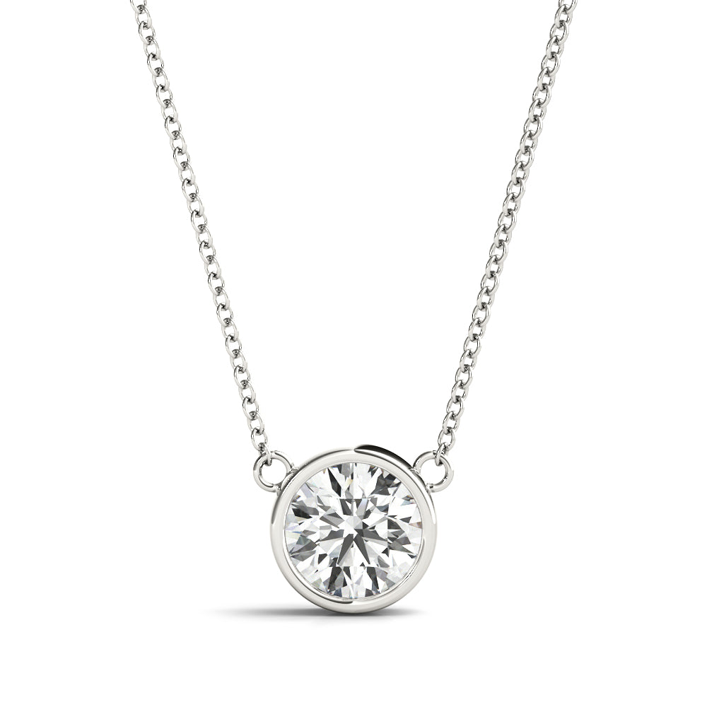 Open Aura lab-grown diamond pendant, 14k gold, 1.01 to 3.01 ct