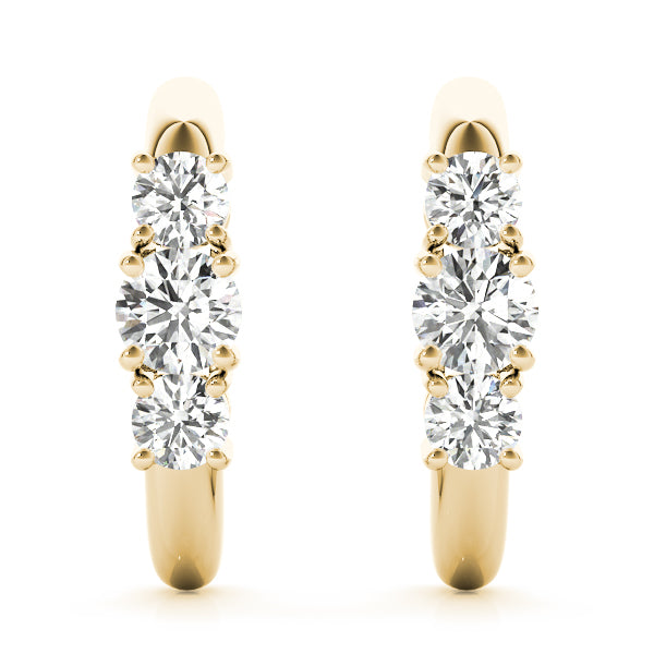 Guiding Grace lab-grown diamond hoop earrings, 14k gold