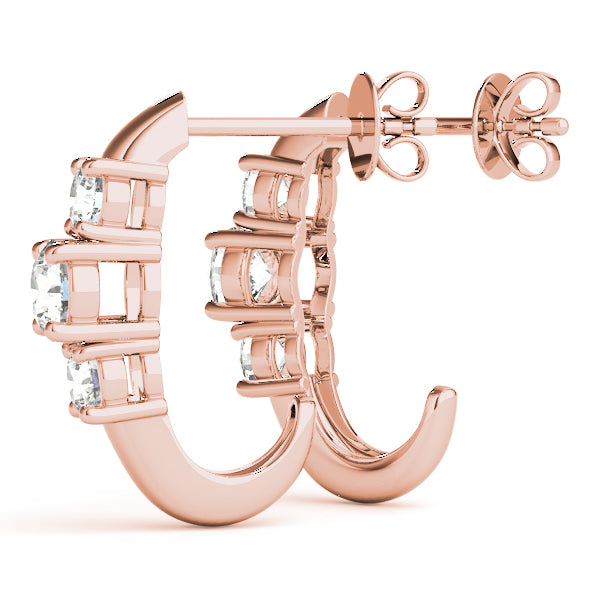 Guiding Grace lab-grown diamond hoop earrings, 14k gold