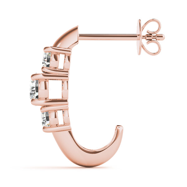 Guiding Grace lab-grown diamond hoop earrings, 14k gold
