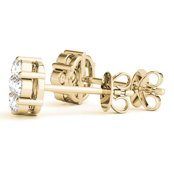 Dawn Cluster lab-grown diamond cluster stud earrings, 14k yellow gold#Color_Yellow Gold