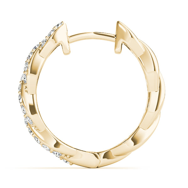 Bound Hoops lab-grown diamond hoop earrings, 14k gold