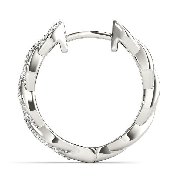 Bound Hoops lab-grown diamond hoop earrings, 14k gold