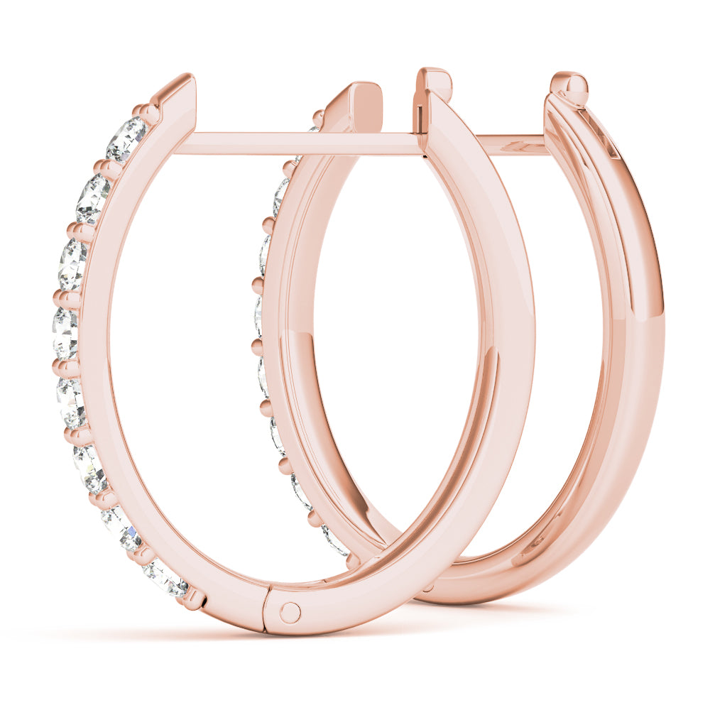 Daybreak Arc lab-grown diamond hoop earrings, 14k gold