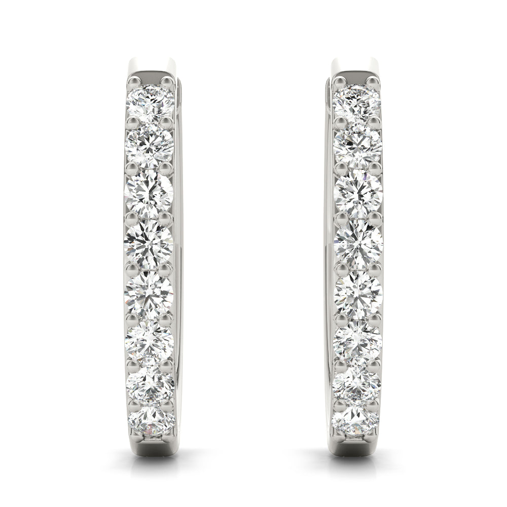 Daybreak Arc lab-grown diamond hoop earrings, 14k gold
