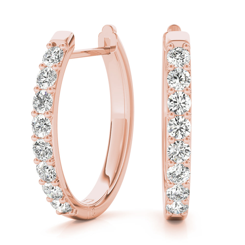 Daybreak Arc lab-grown diamond hoop earrings, 14k gold