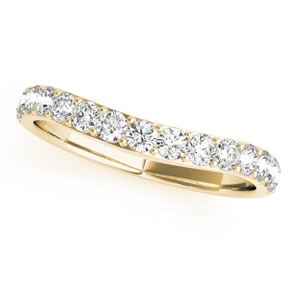 Curved Dawn lab-grown diamond curved band, 14k gold