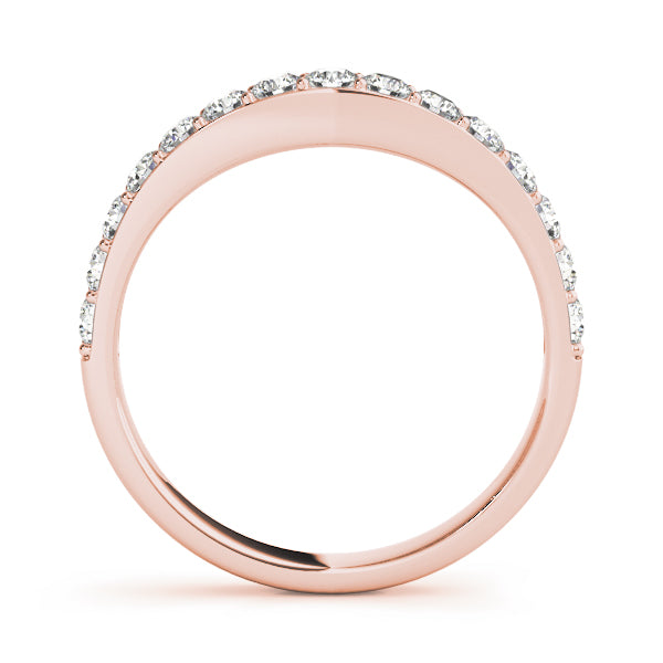 Curved Dawn lab-grown diamond curved band, 14k gold