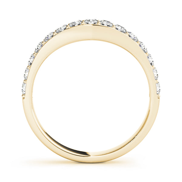Curved Dawn lab-grown diamond curved band, 14k gold