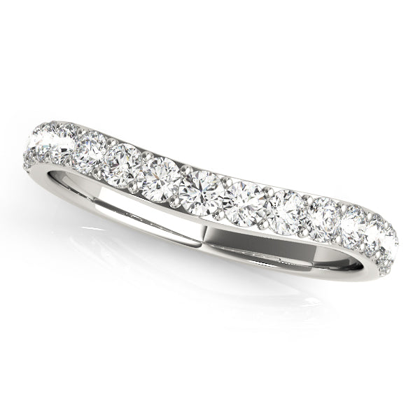Curved Dawn lab-grown diamond curved band, 14k gold