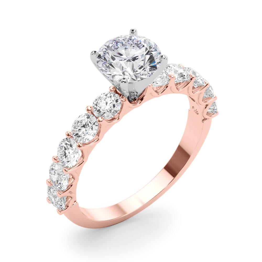 Cathedral Dawn lab-grown diamond cathedral engagement ring, 14k rose gold#Color_Rose Gold