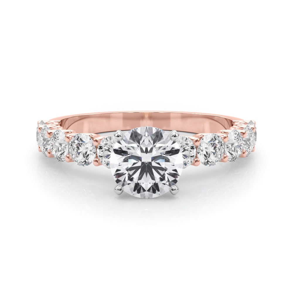 Cathedral Dawn lab-grown diamond cathedral engagement ring, 14k rose gold#Color_Rose Gold