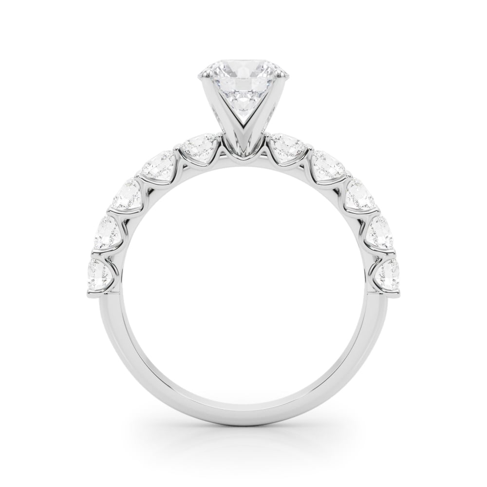 Cathedral Dawn lab-grown diamond cathedral engagement ring, 14k white gold or platinum#Color_White Gold|Platinum