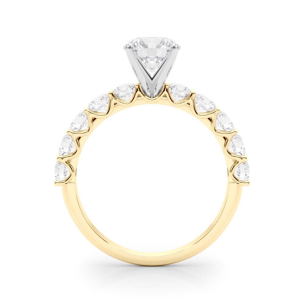Cathedral Dawn lab-grown diamond cathedral engagement ring, 14k yellow gold#Color_Yellow Gold