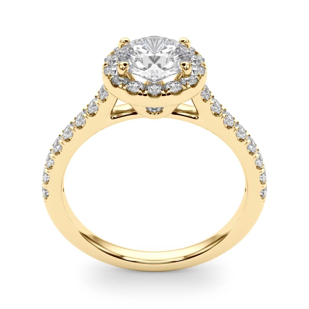 Halo Daybreak lab-grown diamond halo engagement ring, 14k yellow gold#Color_Yellow Gold
