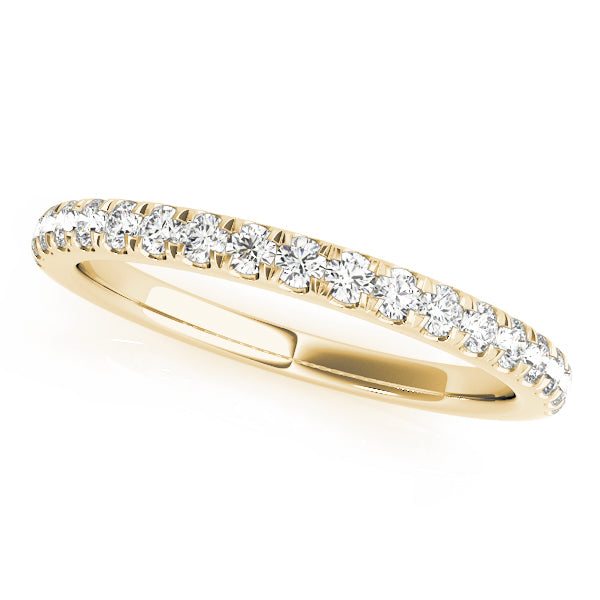 Crescent Vow lab-grown diamond half-eternity band, 14k gold