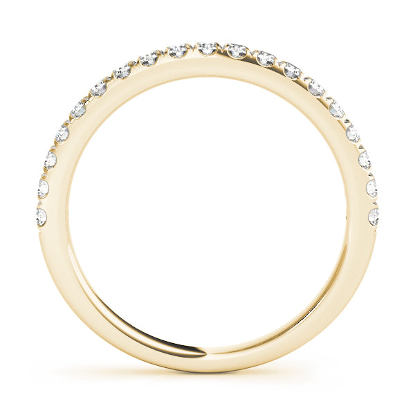 Crescent Vow lab-grown diamond half-eternity band, 14k gold