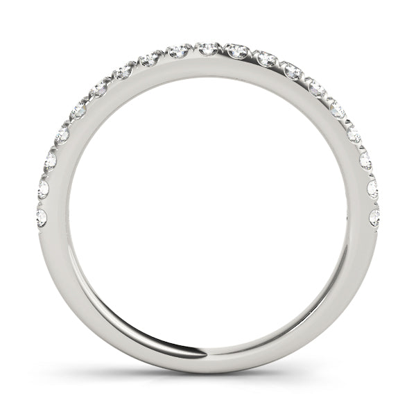 Crescent Vow lab-grown diamond half-eternity band, 14k gold