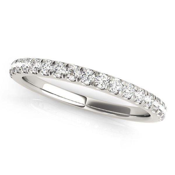 Crescent Vow lab-grown diamond half-eternity band, 14k gold