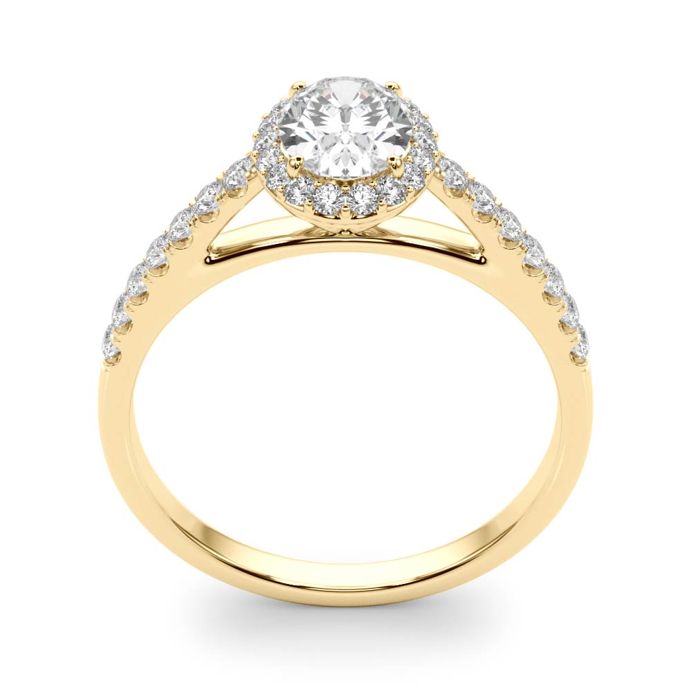 Lantern Halo lab-grown diamond halo engagement ring, 14k yellow gold#Color_Yellow Gold