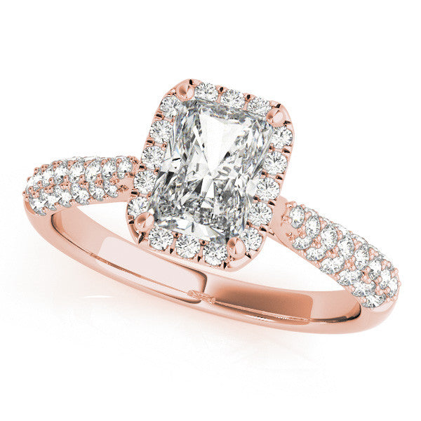 Blessed Halo lab-grown diamond halo engagement ring, 14k rose gold#Color_Rose Gold
