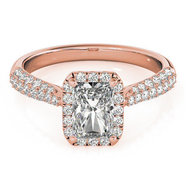 Blessed Halo lab-grown diamond halo engagement ring, 14k rose gold#Color_Rose Gold