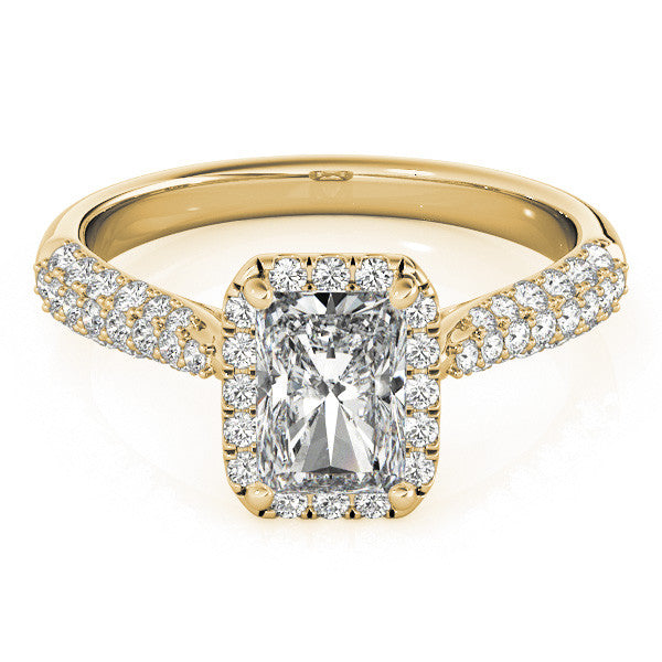 Blessed Halo lab-grown diamond halo engagement ring, 14k yellow gold#Color_Yellow Gold