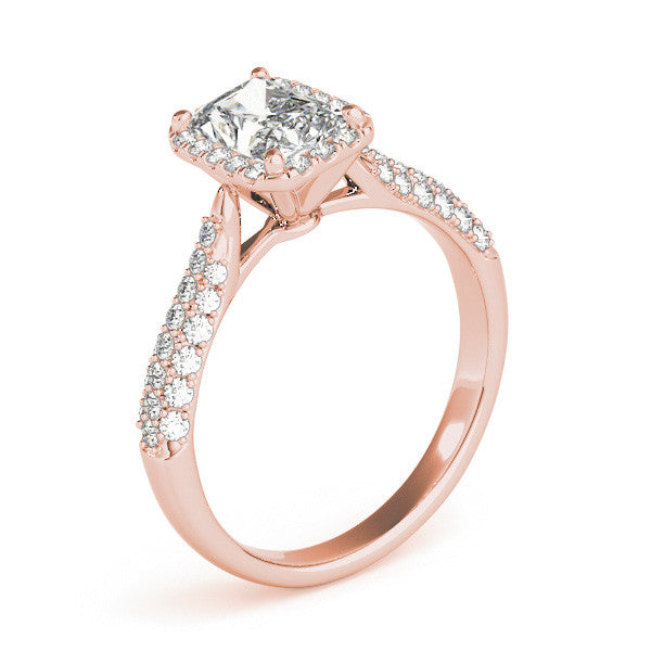 Blessed Halo lab-grown diamond halo engagement ring, 14k rose gold#Color_Rose Gold