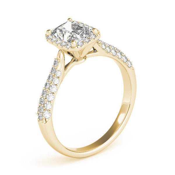 Blessed Halo lab-grown diamond halo engagement ring, 14k yellow gold#Color_Yellow Gold