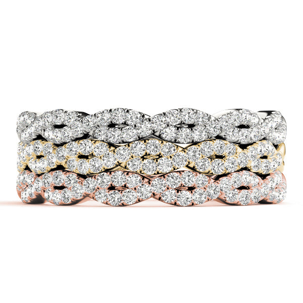 Bound Circle lab-grown diamond band, 14k gold