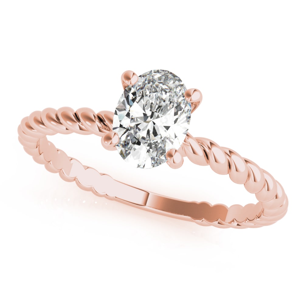 Woven Fortune lab-grown diamond ring, 14k rose gold#Color_Rose Gold