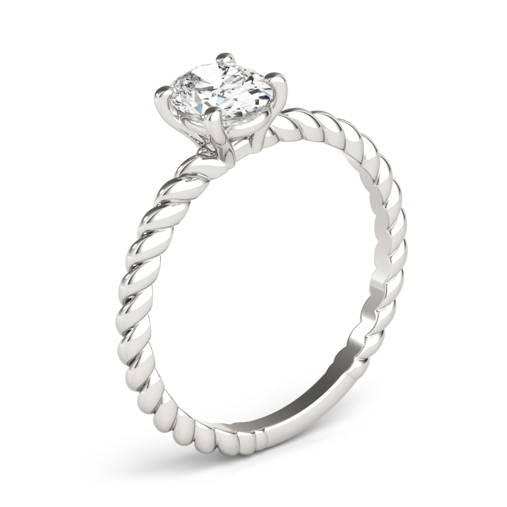 Woven Fortune lab-grown diamond ring, 14k white gold or platinum#Color_White Gold|Platinum